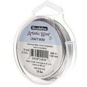 1.02 mm Artistic Wire - Stainless steel 304 x9.1m|raw }}