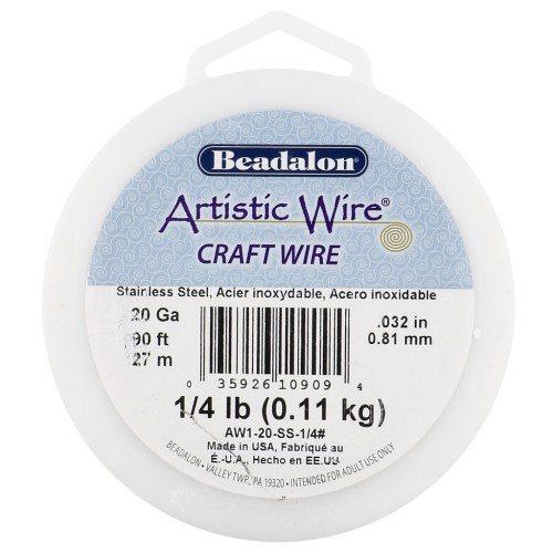 0.81 mm Artistic Wire - 304 Stainless Steel x27m
