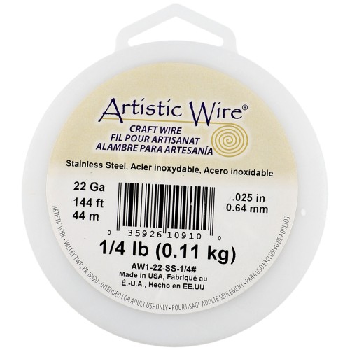 0.64 mm Artistic Wire - Stainless steel 304 x44m