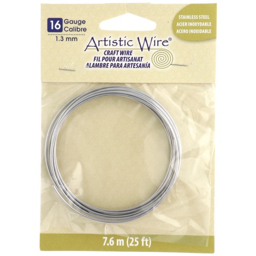 1.3 mm Artistic Wire - Stainless steel 304 x3.1m