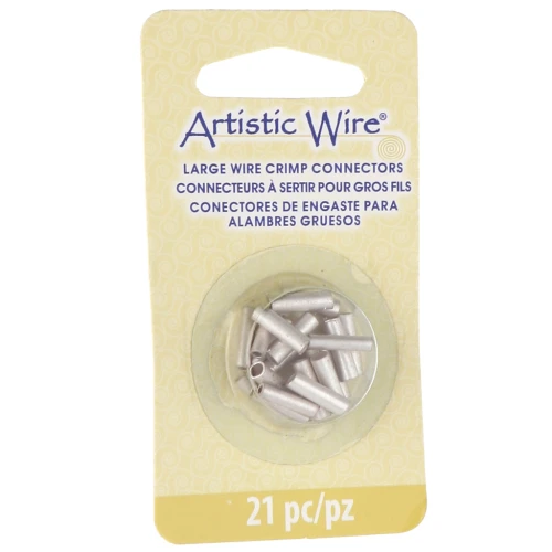 Multisize crimp connector tubes for wires - Silver anti-tarnish x21