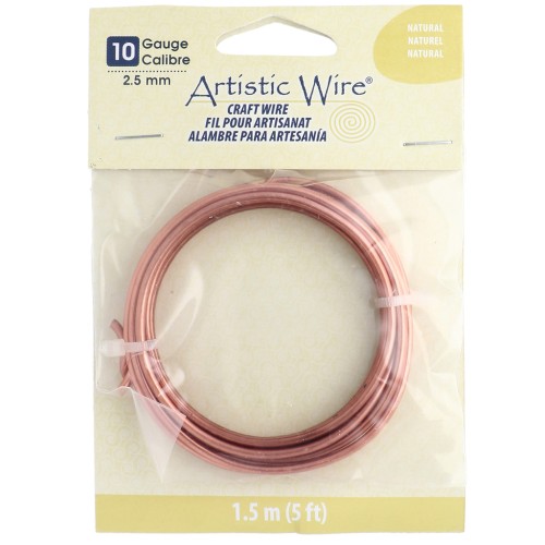 Round copper wire 2.6 mm Artistic Wire - Natural x1.5m