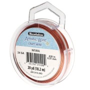 Round copper wire 0.51 mm Artistic Wire - Natural x18.2m|raw }}