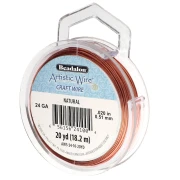 Round copper wire 0.51 mm Artistic Wire - Natural x18.2m