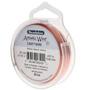 Round copper wire 0.41 mm Artistic Wire - Natural x27.4m