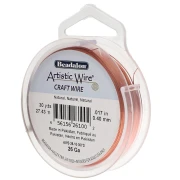 Round copper wire 0.41 mm Artistic Wire - Natural x27.4m