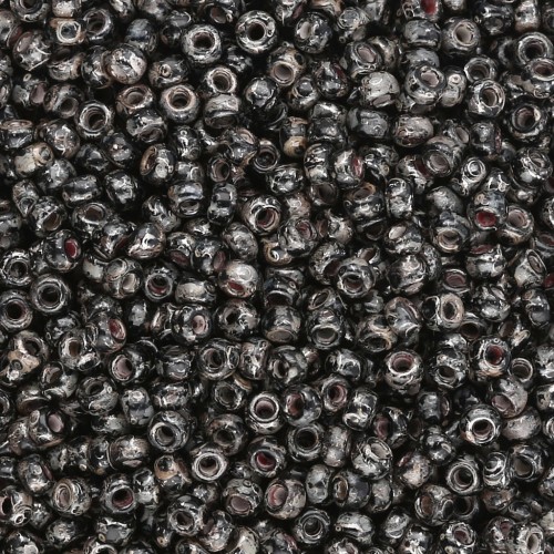 Rocaille Miyuki 11/0 55090 - Black Picasso x8g