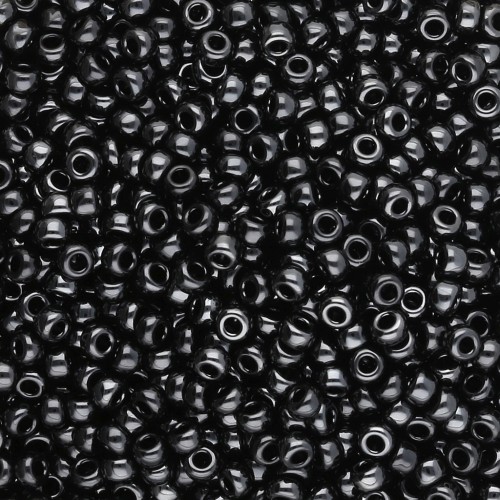 Rocaille Miyuki 11/0 55096 - Black Vacuum Hematite Full x8g