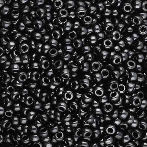 Rocaille Miyuki 11/0 55096 - Black Vacuum Hematite Full x8g