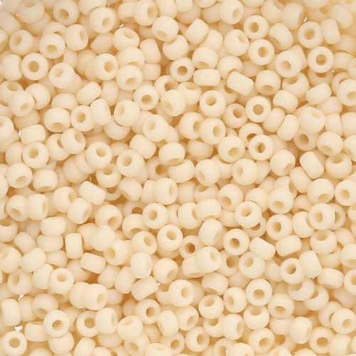 Miyuki 11/0 Seed beads 492F - Opaque Dark Cream Matte x8g