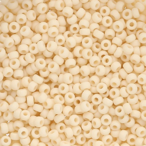 Miyuki 11/0 Seed beads 492F - Opaque Dark Cream Matte x8g