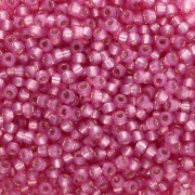 Miyuki 11/0 Seed beads 645 - Dyed Dark Rose Silver-Lined Alabaster x8g