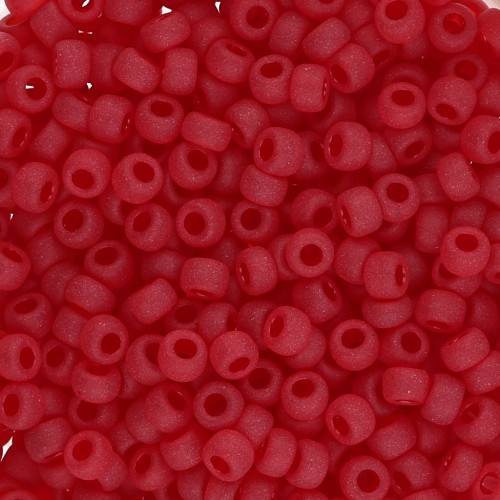 Rocaille Miyuki 8/0 141F - Transparent Ruby Mat x8g
