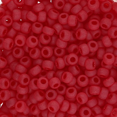 Rocaille Miyuki 8/0 141F - Transparent Ruby Mat x8g
