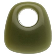 Opaque resin trapeze pendant 23x21 mm - Khaki x1