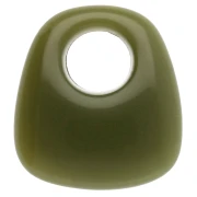Opaque resin trapeze pendant 23x21 mm - Khaki x1