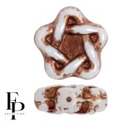 Opaque White - Glass beads Star Elegant 12 mm - Copper Gold Bronze x10 Glass beads Star Elegant 12 mm - Copper Gold Bronze x10