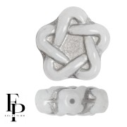 Glass beads Star Elegant 12 mm - Grey x10