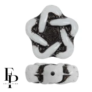 Elegant Star 12 mm glass beads - Jet x10