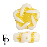 Elegant Star glass beads 12 mm - Lemon x10