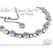 Elegant Star glass beads 12 mm - Lemon x10