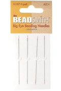 Large eye needles - Beading needles 57 mm - Beadsmith x4