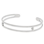 Bracelet 9x155 mm for 4 mm beads - Stainless steel 316L x1