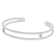Bracelet 9x155 mm for 4 mm beads - Stainless steel 316L x1