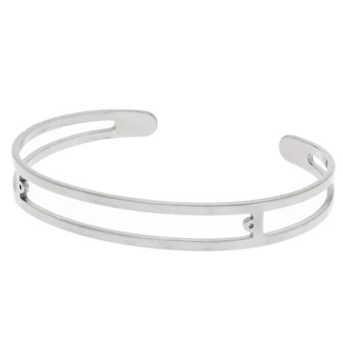 Bracelet 9x155 mm for 4 mm beads - Stainless steel 316L x1