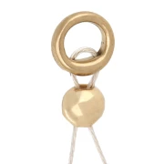 Smooth protection ring 5 mm for 0.7 mm wire - Stainless steel 316L Gold x4