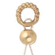 5 mm twisted protection rings for 0.7 mm wire - 316L gold-plated stainless steel x4