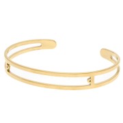 Bracelet 9x155 mm for 4 mm beads - Stainless steel 316L Gold x1