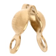 4 mm knot cover with closed rings - 316L Gold stainless steel x4