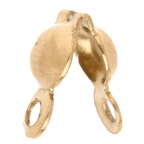 4 mm knot cover with closed rings - 316L Gold stainless steel x4