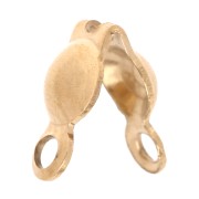 3 mm knot cover with closed rings - 316L Gold stainless steel x4