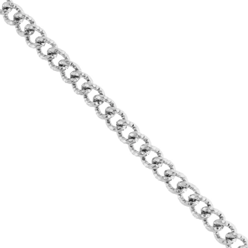Textured Curb chain 8 mm - Stainless steel 304 x50cm