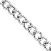 Textured Curb chain 8 mm - Stainless steel 304 x50cm