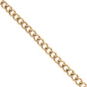 Textured Curb Chain 8 mm - Stainless Steel 304 Gold x50cm