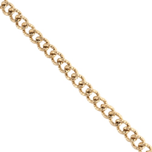 Textured Curb Chain 8 mm - Stainless Steel 304 Gold x50cm