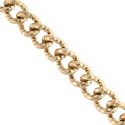 Textured Curb Chain 8 mm - Stainless Steel 304 Gold x50cm
