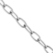 Forçat oval link chain 6.3 mm - Stainless steel 316L x50cm