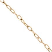 Forçat oval link chain 6.3 mm - Stainless steel 316L Gold x50cm