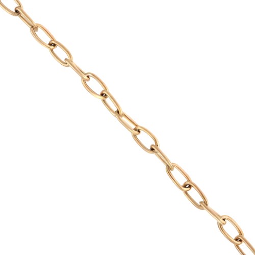 Forçat oval link chain 6.3 mm - Stainless steel 316L Gold x50cm