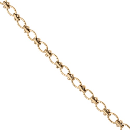 Fancy 7.6 mm link chain - 304 stainless steel, gold-plated x50cm
