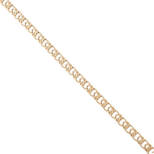 Fancy 5.5 mm mesh chain - 304 stainless steel, gold-plated x50cm