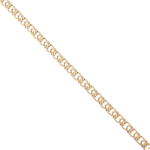Fancy 5.5 mm mesh chain - 304 stainless steel, gold-plated x50cm