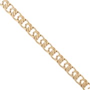 Fancy 5.5 mm mesh chain - 304 stainless steel, gold-plated x50cm