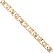 Fancy 5.5 mm mesh chain - 304 stainless steel, gold-plated x50cm