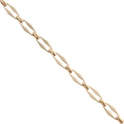 Fancy mesh chain 7 mm - 304 stainless steel gold x50cm