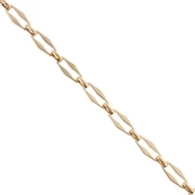 Fancy mesh chain 7 mm - 304 stainless steel gold x50cm